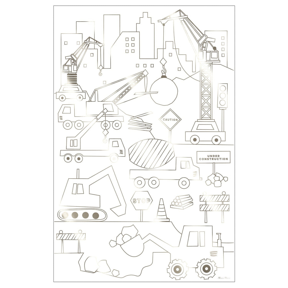 construction coloring posters by meri meri mm 223155 3