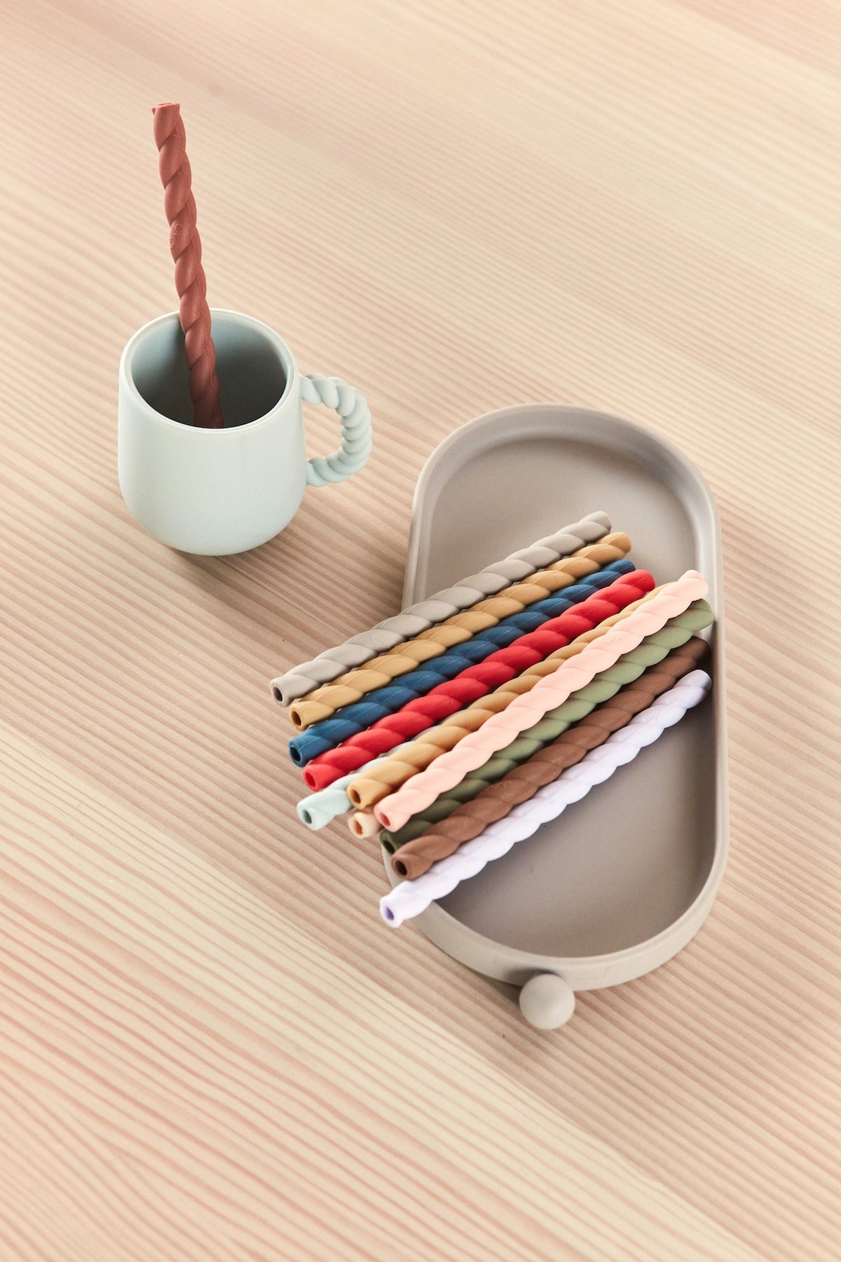 mellow silicone straw set cherry red vanilla 2