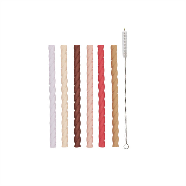 mellow silicone straw set cherry red vanilla 1