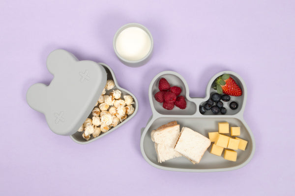 bunny stickie plate grey 8