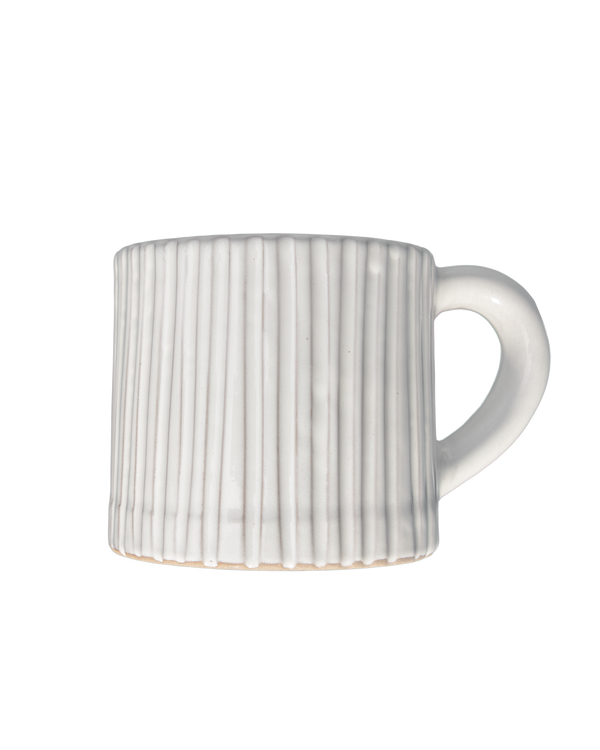 Milk White Lines Mug
