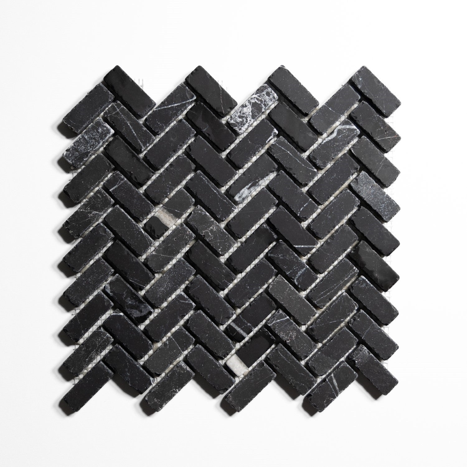 Mini Herringbone Tumbled Tile Sample