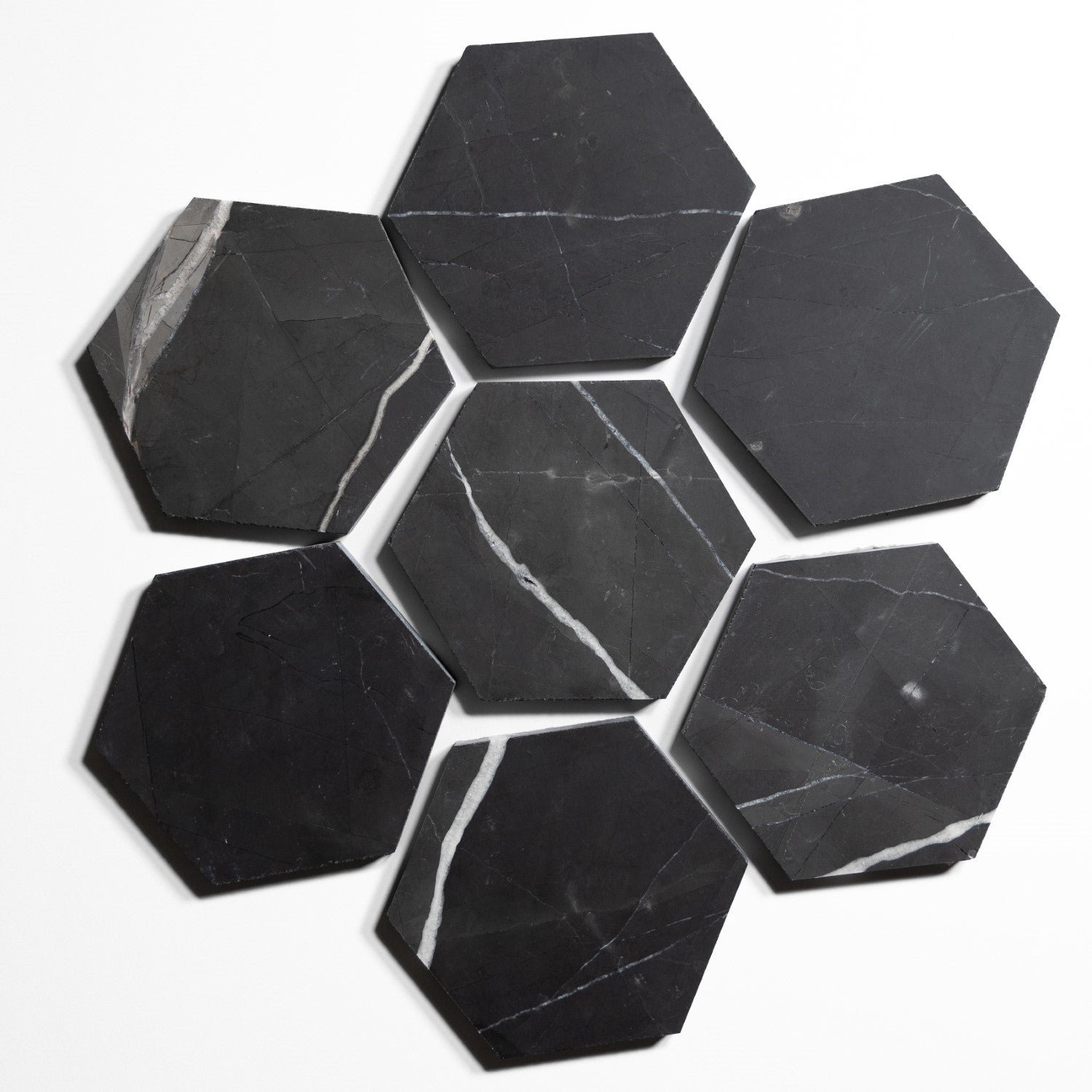 nero st gabriel 5 hexagon tile by Designer Rug ng5hx 1