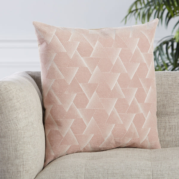 Jacques Geometric Pillow in Blush by Jaipur Living