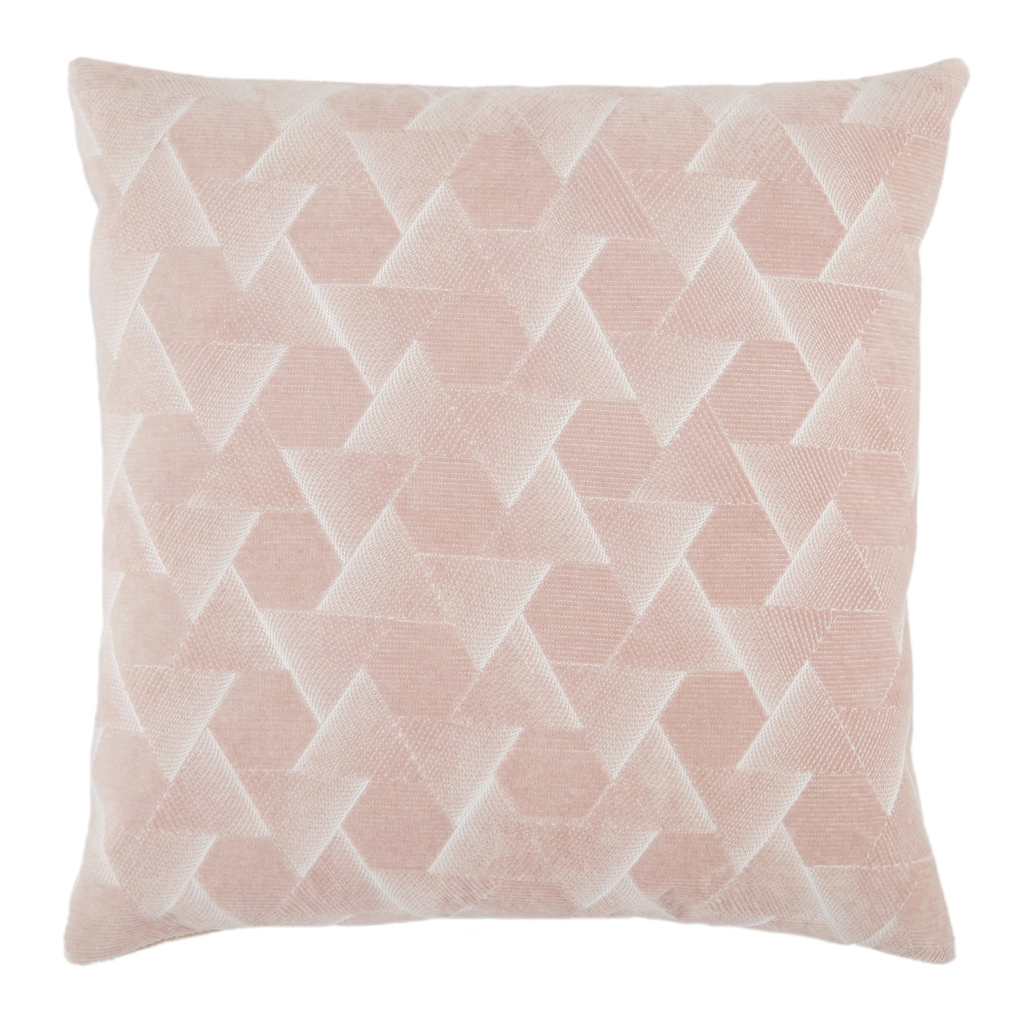 Jacques Geometric Pillow in Blush by Jaipur Living