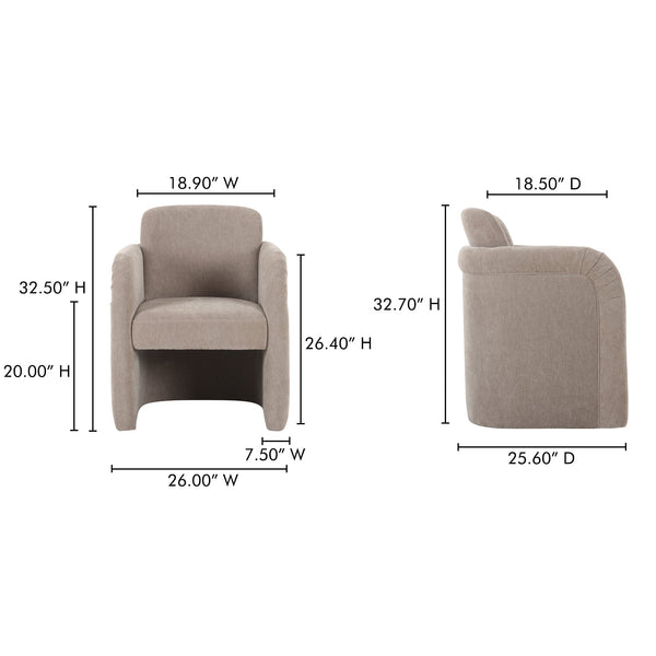 Mesto Rolling Dining Chair Moes Home Collection Mhc Oa 1035 20 22