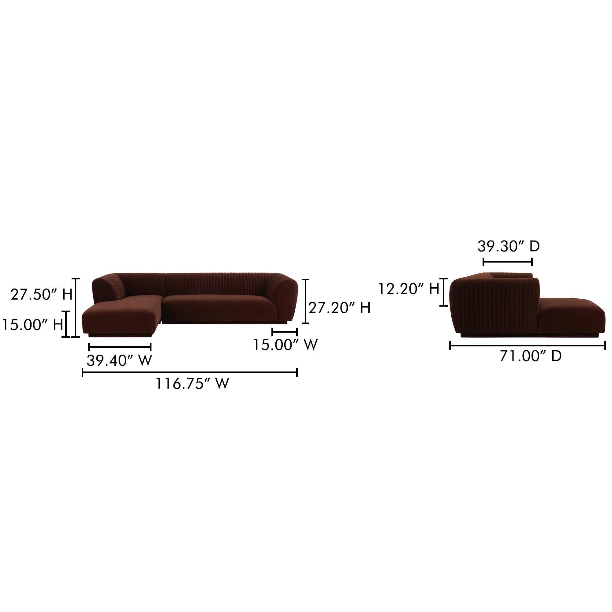Zandro Sectional Moes Home Collection Mhc Oa 1036 34 L 0 20