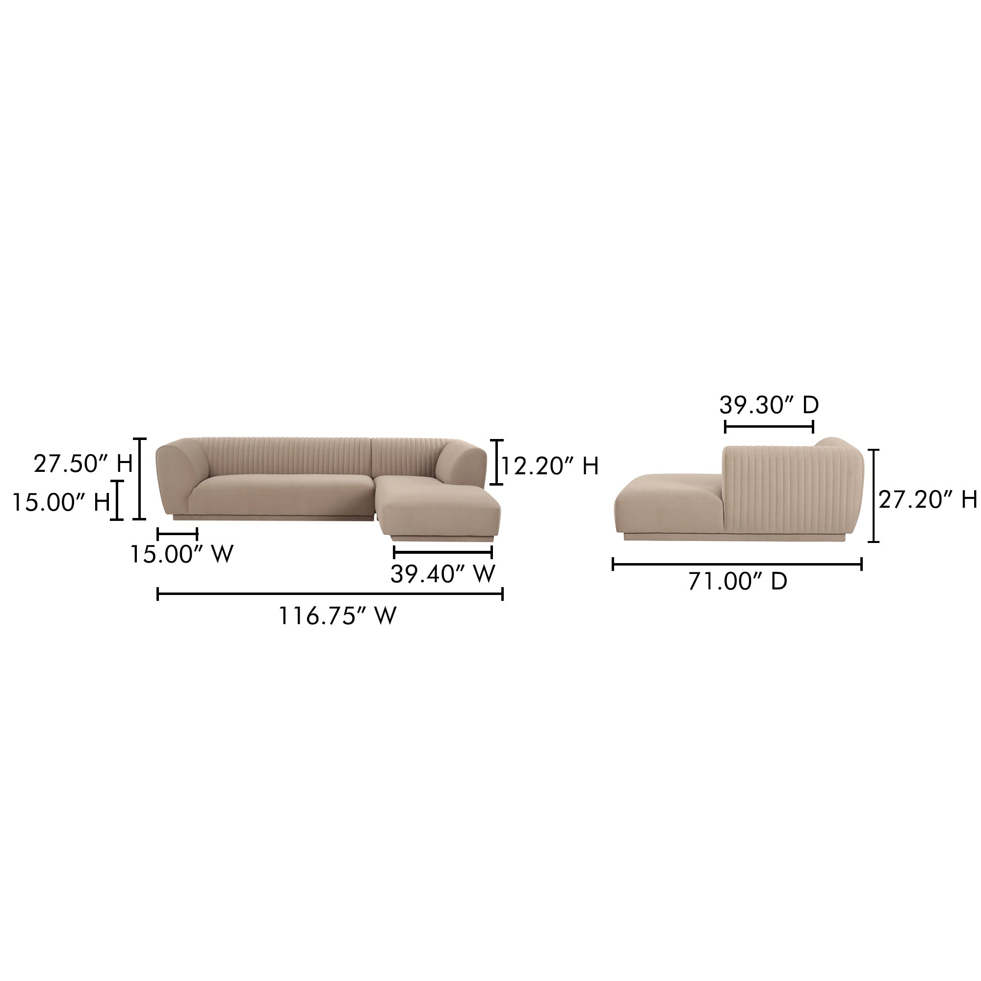 Zandro Sectional Moes Home Collection Mhc Oa 1036 34 L 0 19