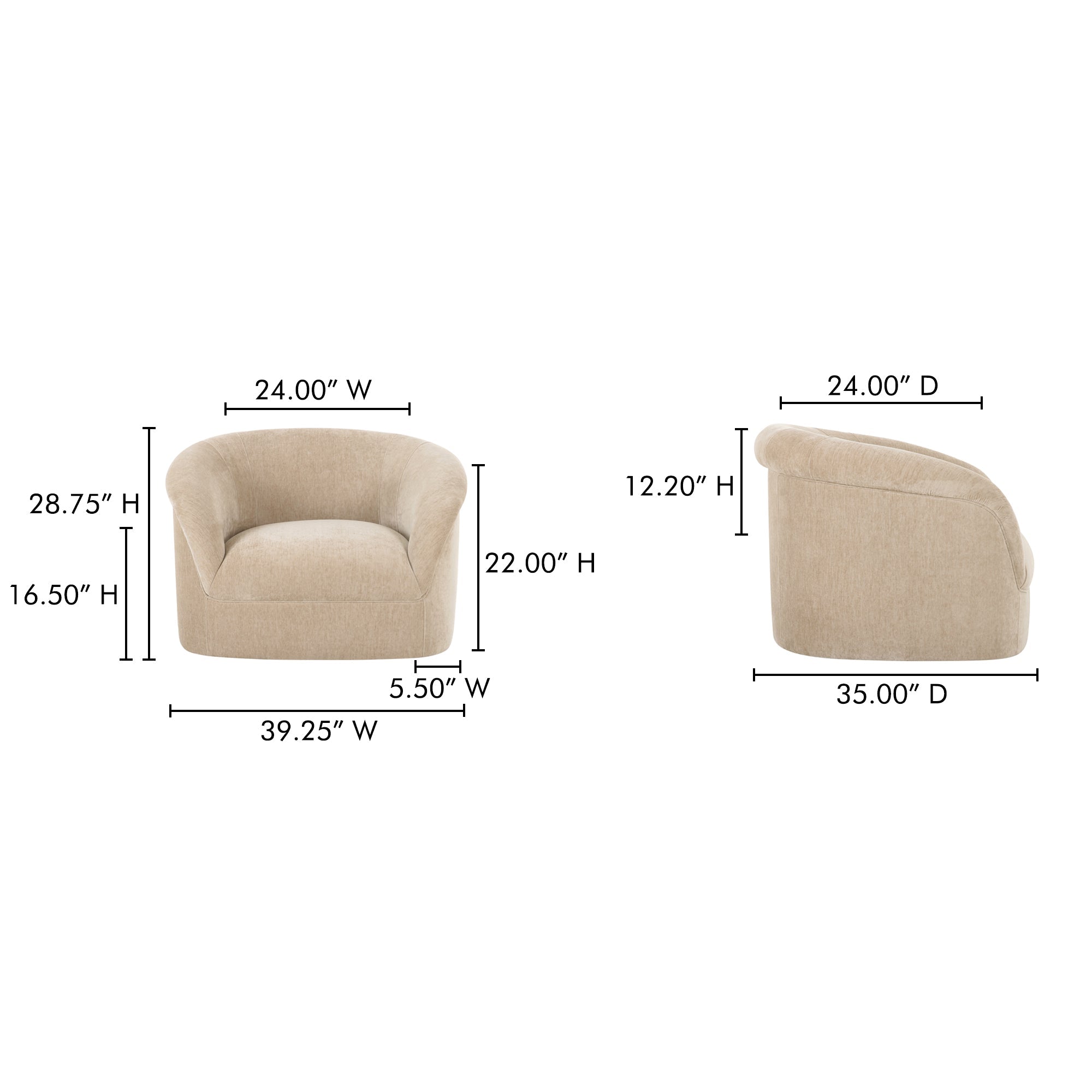 Thora Lounge Chair Moes Home Collection Mhc Oa 1039 34 22