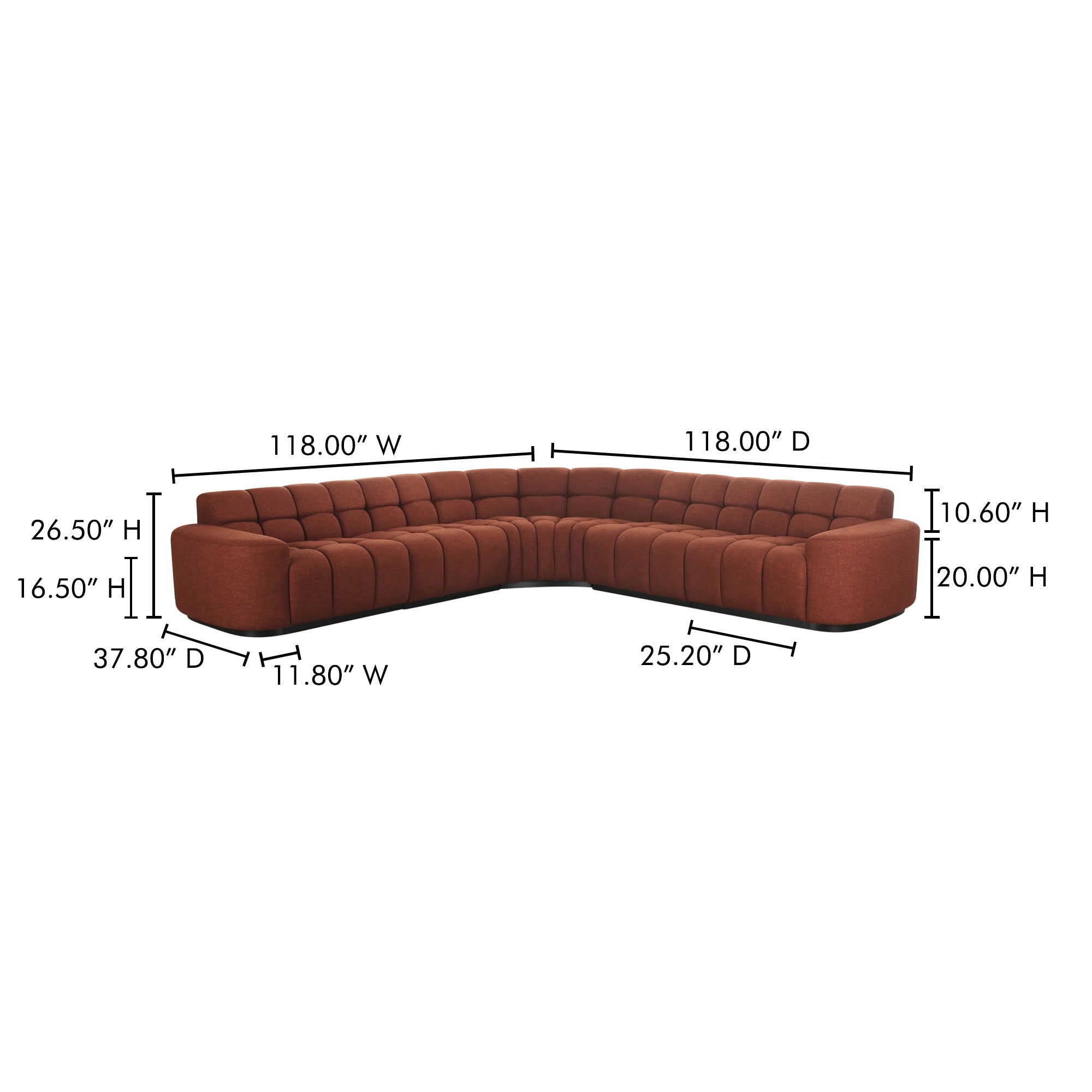 Roman L Shaped Sectional Moes Home Collection Mhc Oa 1042 34 0 18