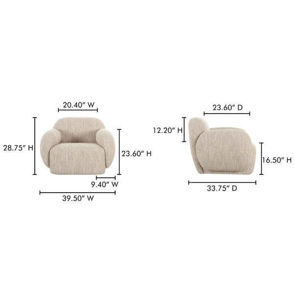 Hazel Lounge Chair Moes Home Collection Mhc Oa 1043 42 24