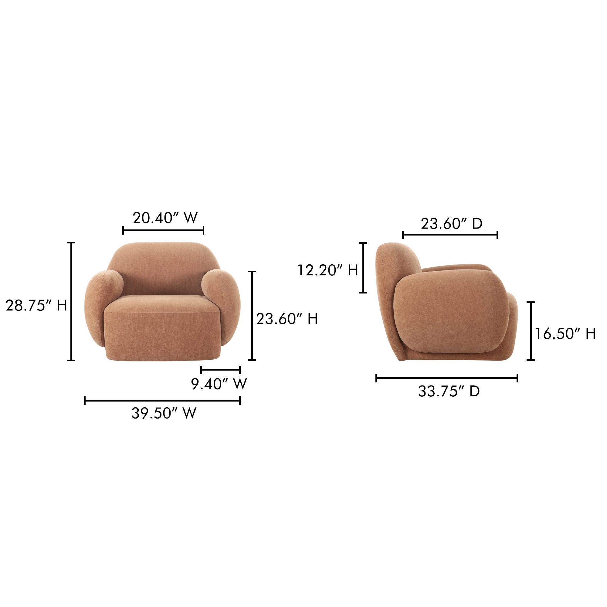 Hazel Lounge Chair Moes Home Collection Mhc Oa 1043 42 22