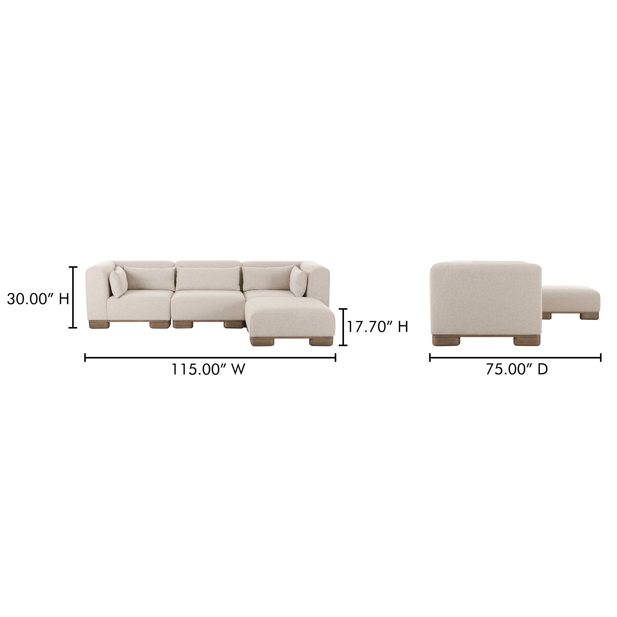 June Lounge Modular Sectional Moes Home Collection Mhc Oa 1046 34 9