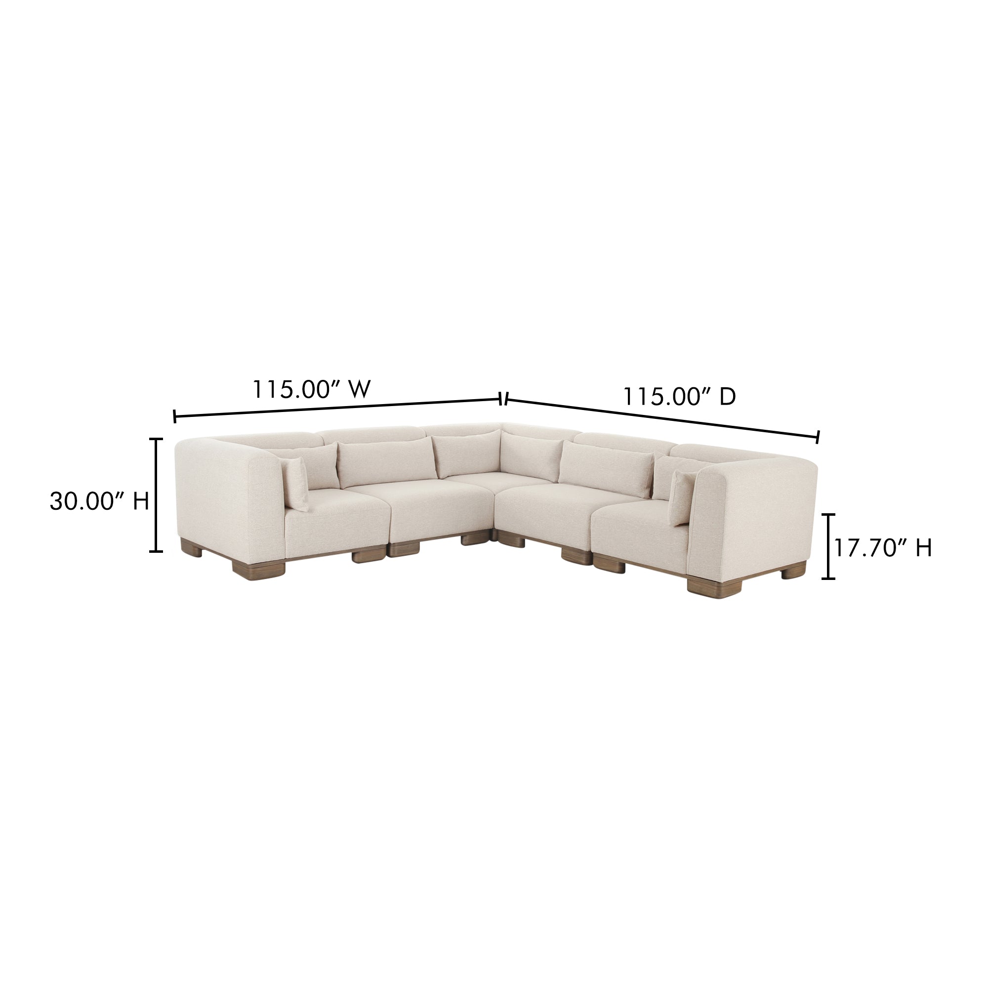 June Classic L Shaped Modular Sectional Moes Home Collection Mhc Oa 1048 34 9