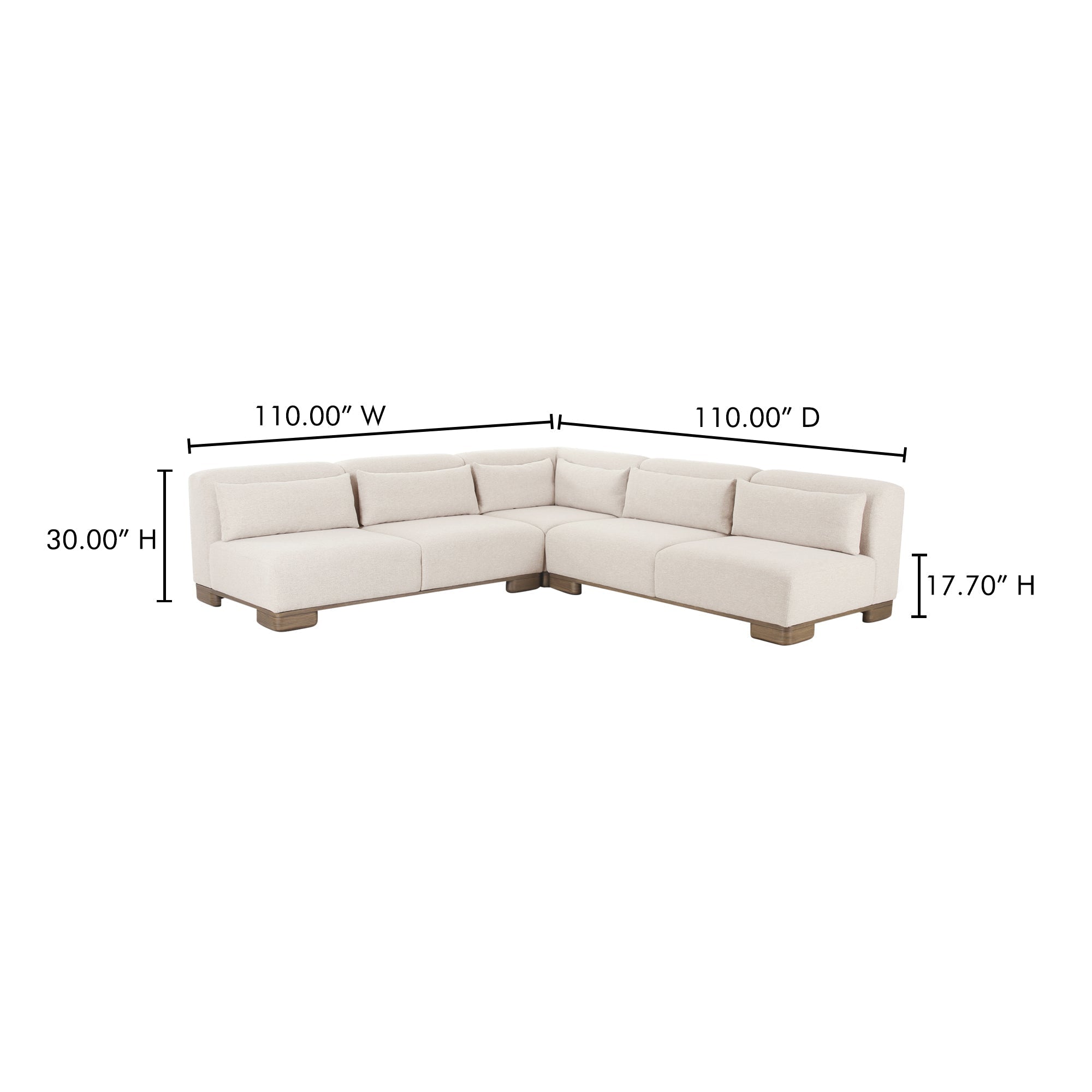 June Corner Modular Sectional Moes Home Collection Mhc Oa 1050 34 9