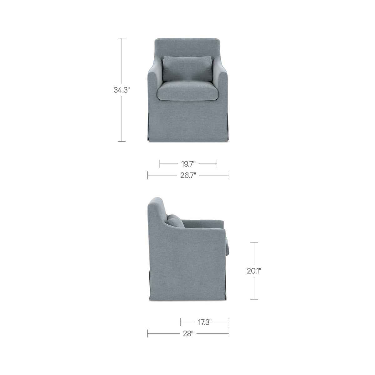 Lydia Slipcover Dining Chair