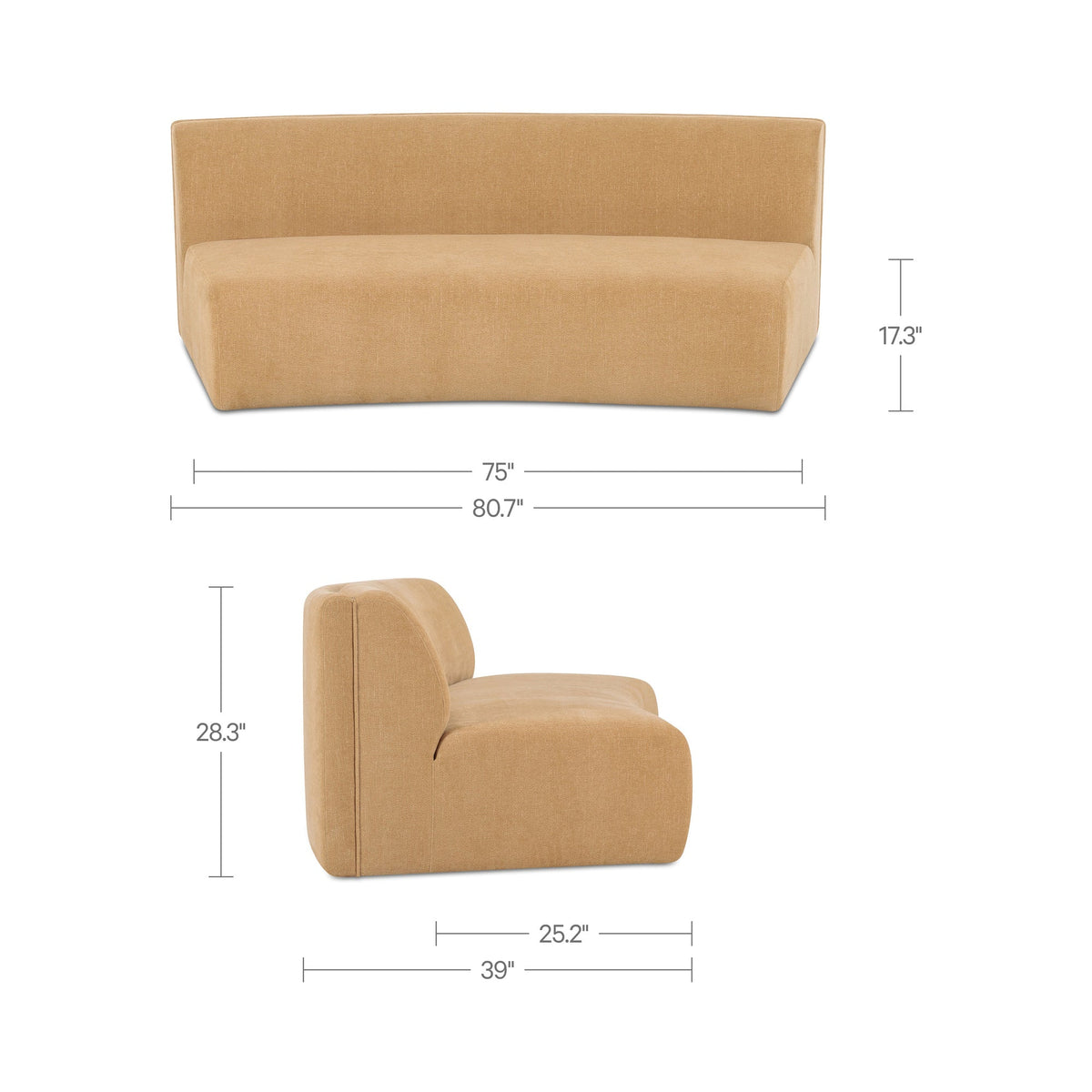 Naomi Concave Sofa