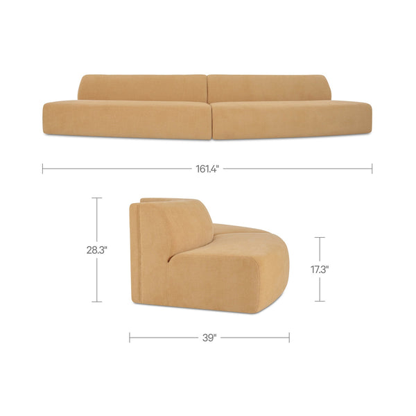 Naomi Convex 2 Piece Modular Sectional
