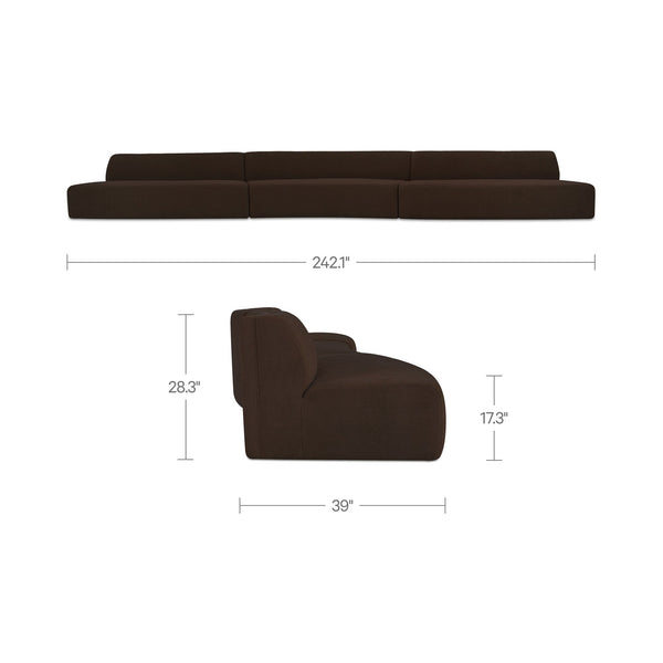 Naomi Wave 3 Piece Modular Sectional