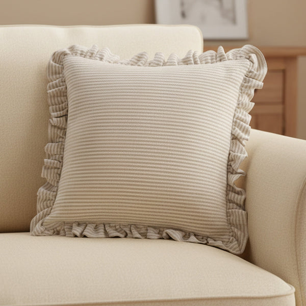 Betty Beige Stripe Cushion