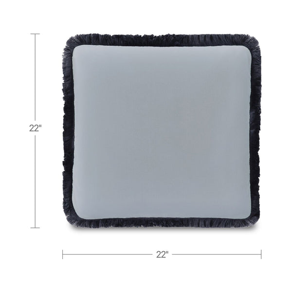 Yasmin Light Blue Faux Mohair Cushion
