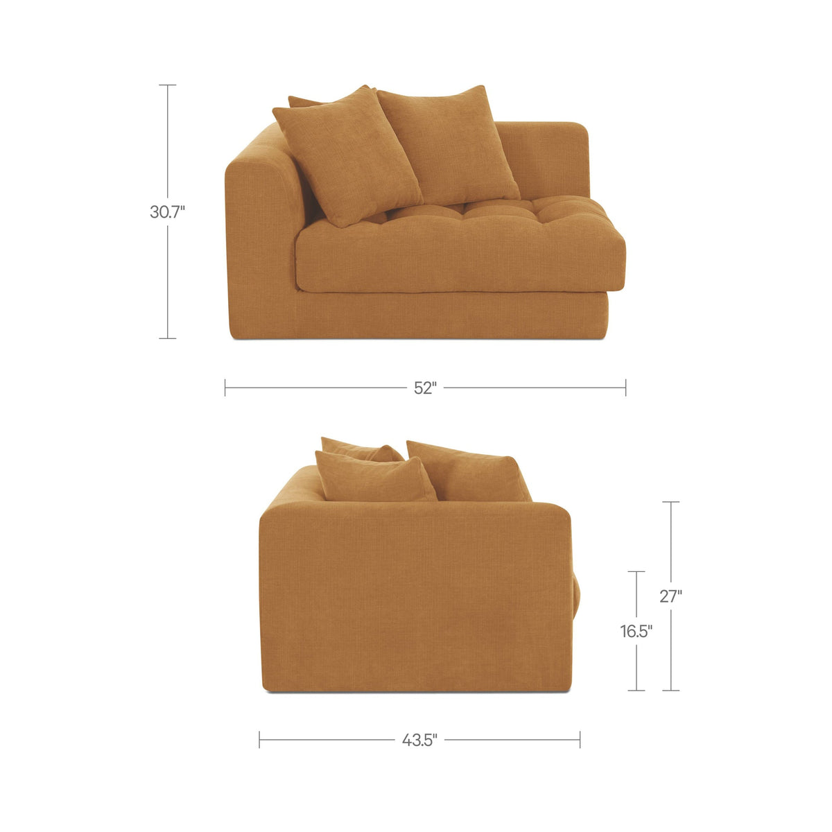 Davie Arm Facing Chair