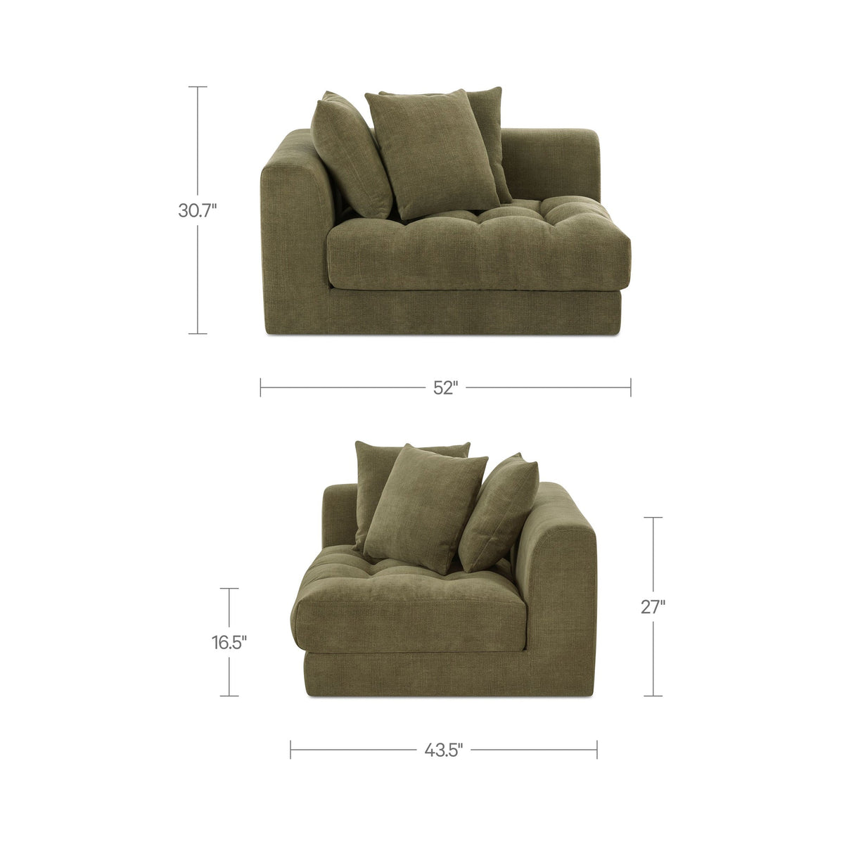 Davie Arm Facing Chair