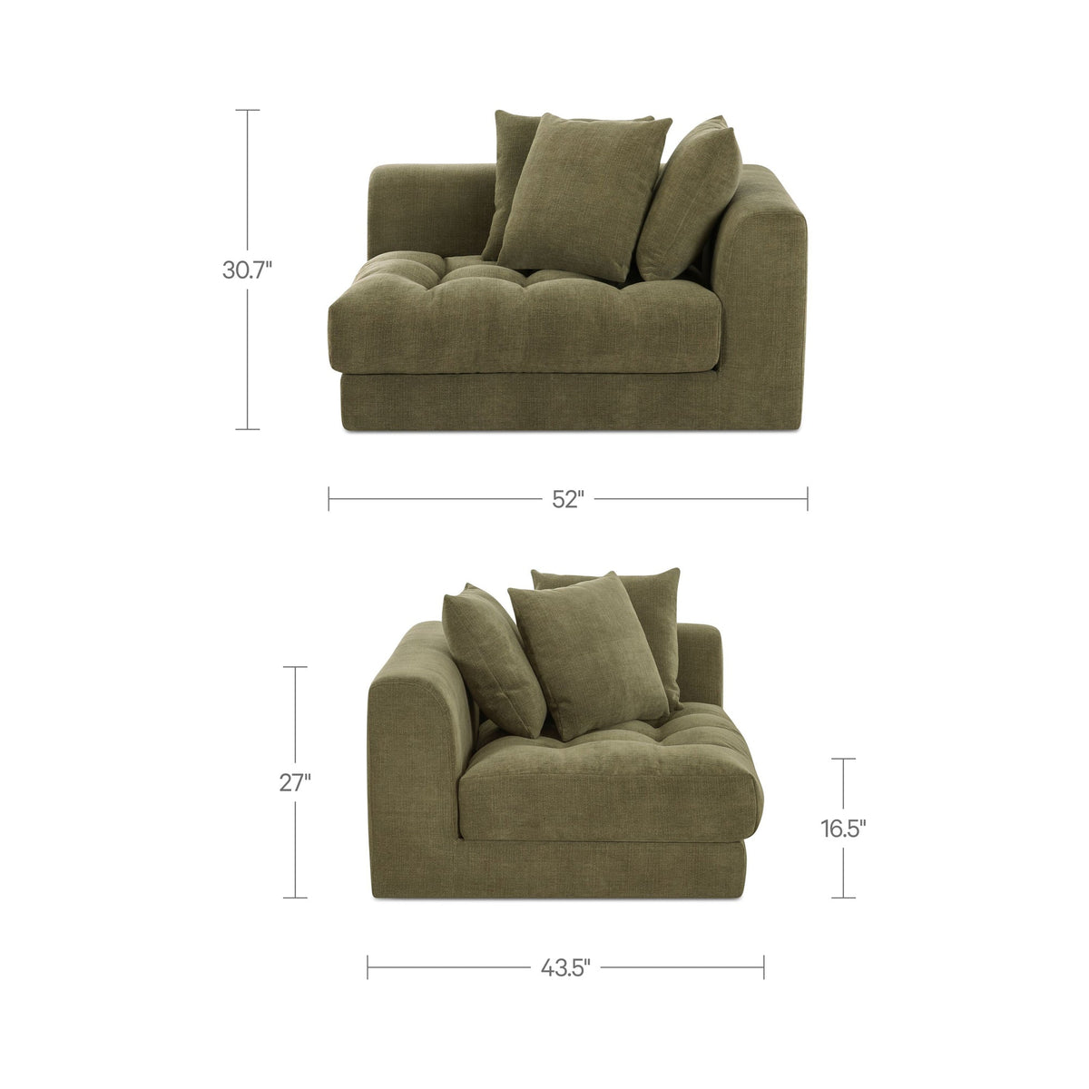 Davie Arm Facing Chair