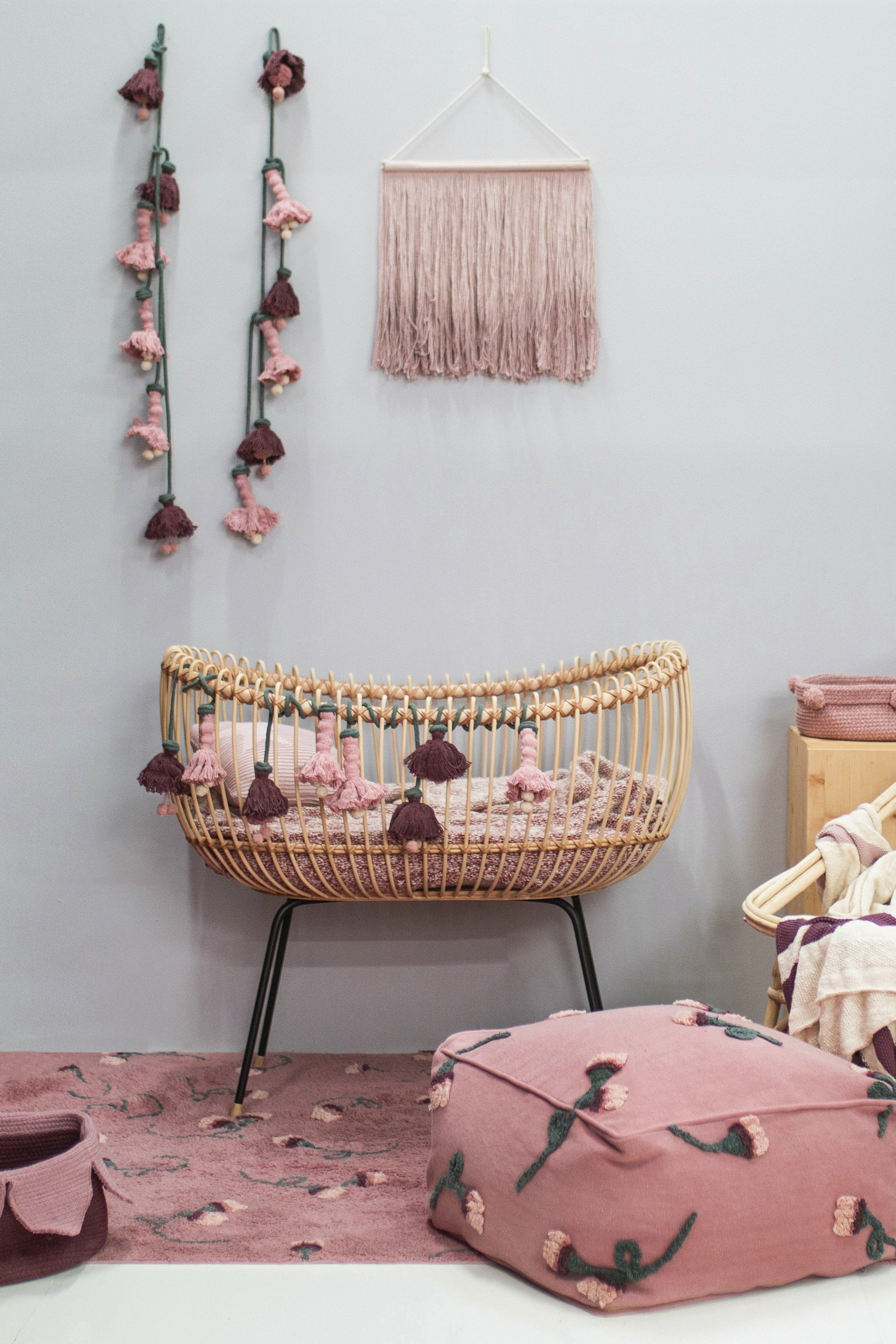 English Garden Pouffe In Ash Rose Design By Lorena Canals 4