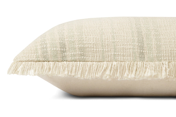 Ivory/Sage Throw Pillow Cover w/ Down Fill  - Open Box 2