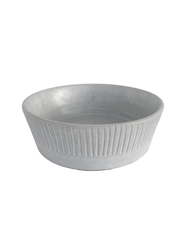 Stripes Matte White Serving Bowl Uvn 1000107 1