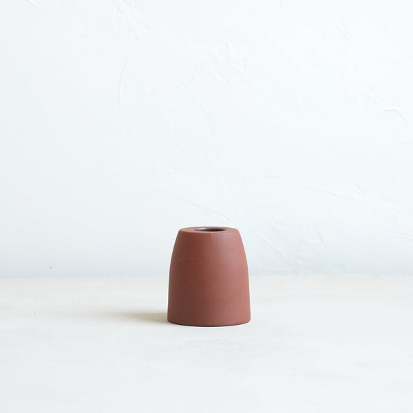 petite ceramic taper holder in earth 7
