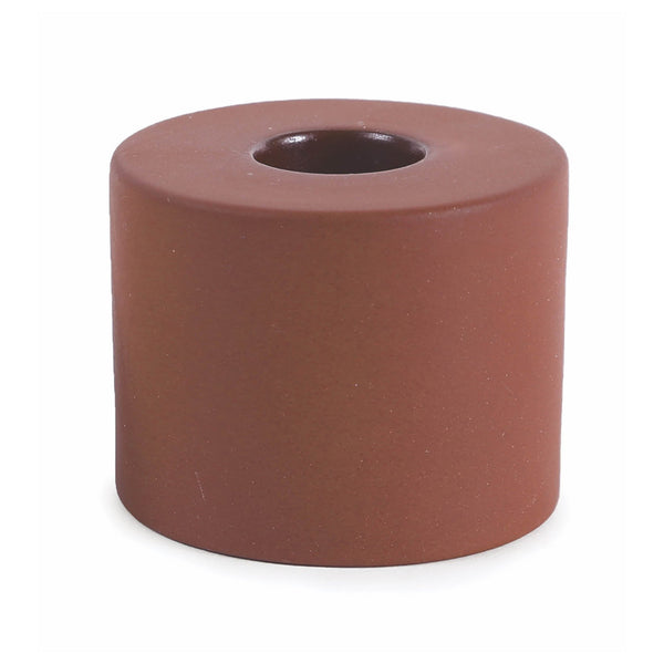 petite ceramic taper holder in earth 3