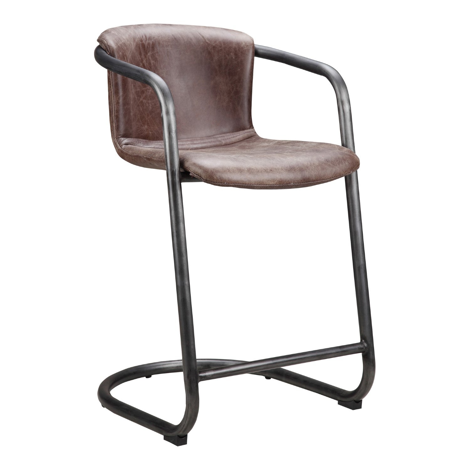 freeman counter stools in brown set of 2 1