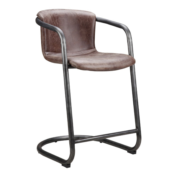 freeman counter stools in brown set of 2 1