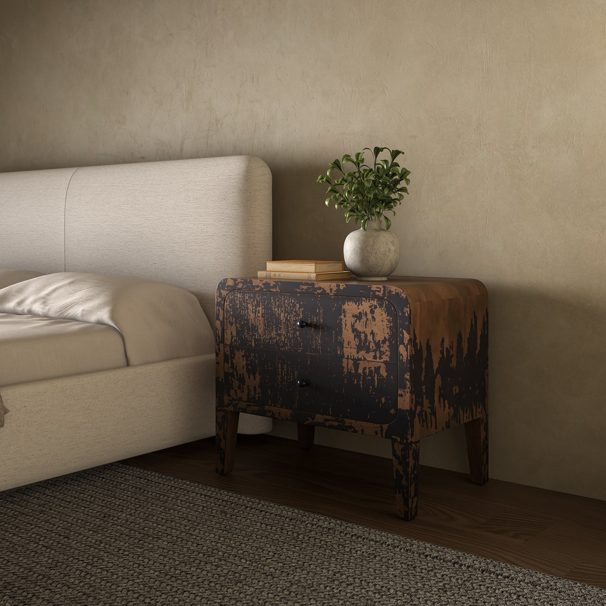 Iris Nightstand Distressed Moes Home Collection Mhc Pp 1022 02 10