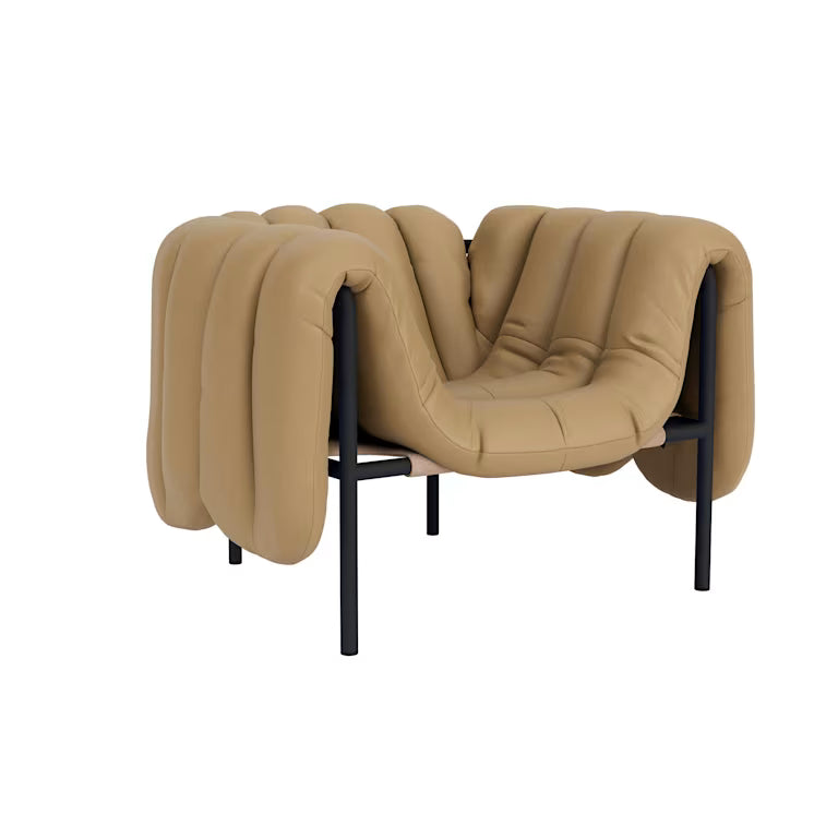 Puffy Leather Lounge Chair