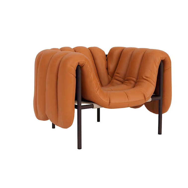 Puffy Leather Lounge Chair