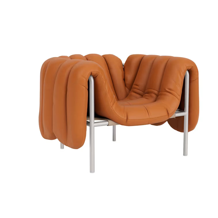 Puffy Leather Lounge Chair