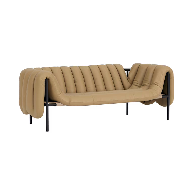 Puffy Leather 2.5-Seater Sofa