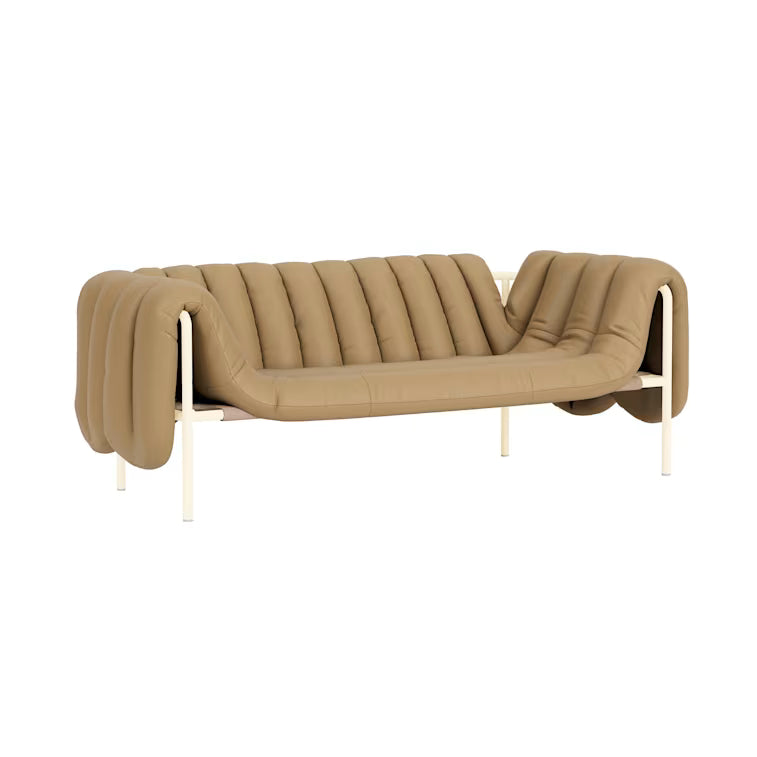 Puffy Leather 2.5-Seater Sofa