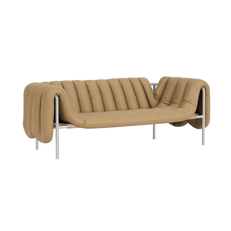 Puffy Leather 2.5-Seater Sofa