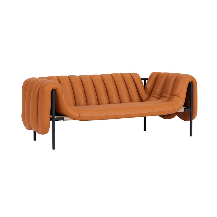 Puffy Leather 2.5-Seater Sofa