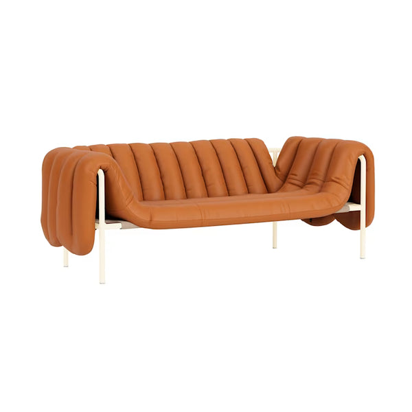 Puffy Leather 2.5-Seater Sofa