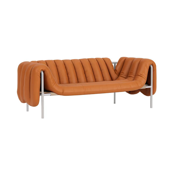 Puffy Leather 2.5-Seater Sofa