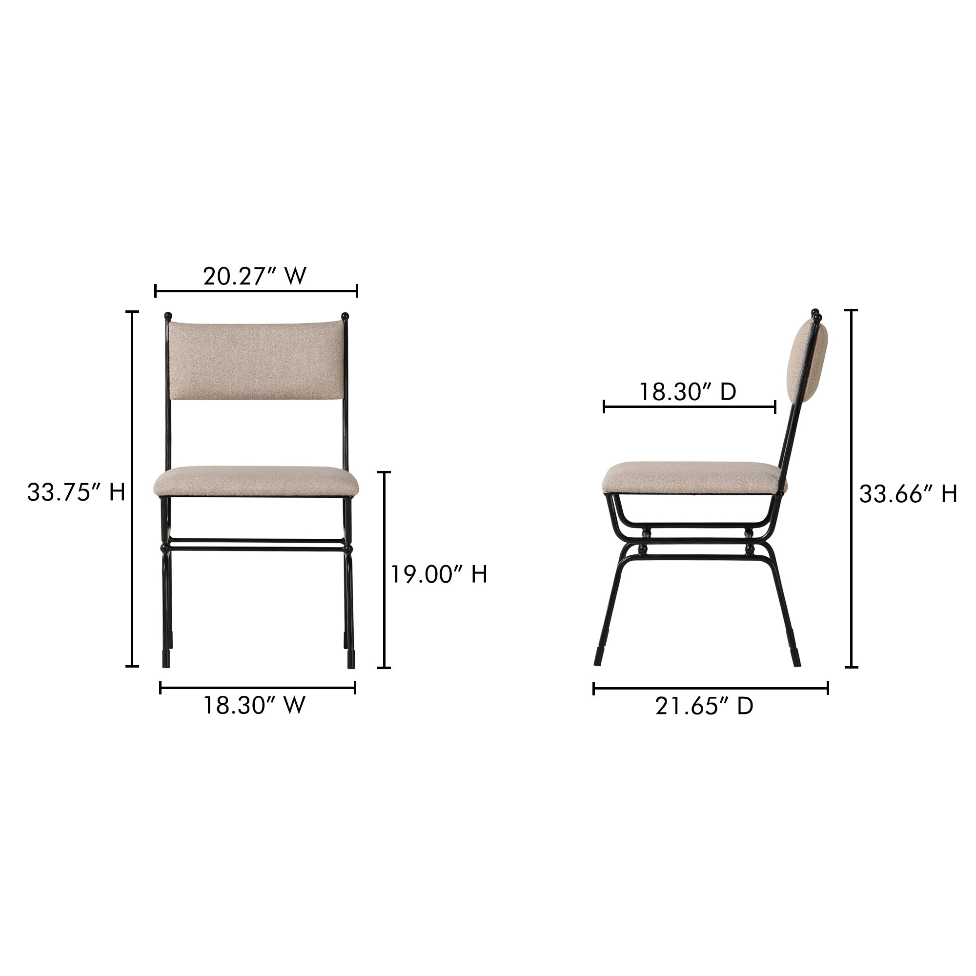 Posta Dining Chair Moes Home Collection Mhc Qn 1034 34 3