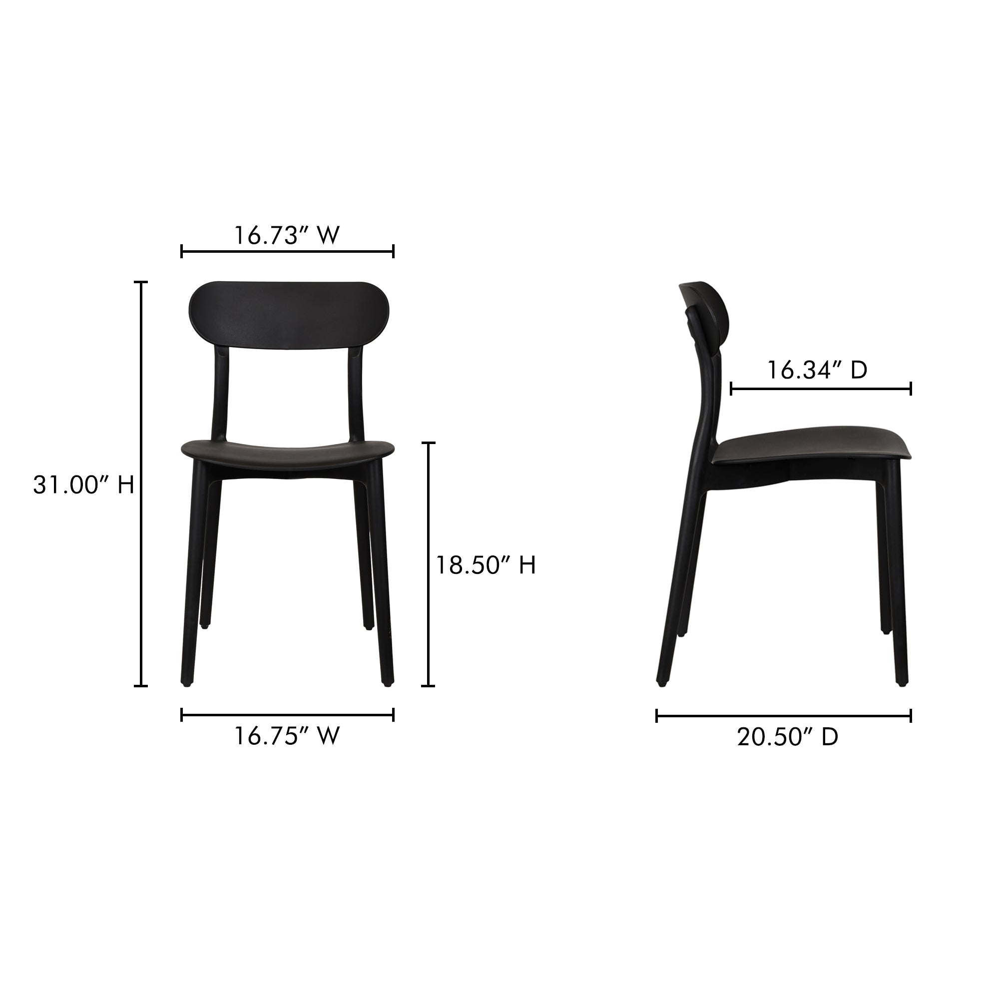 Kent Outdoor Dining Chair Set Of 2 Moes Home Collection Mhc Qx 1017 02 19