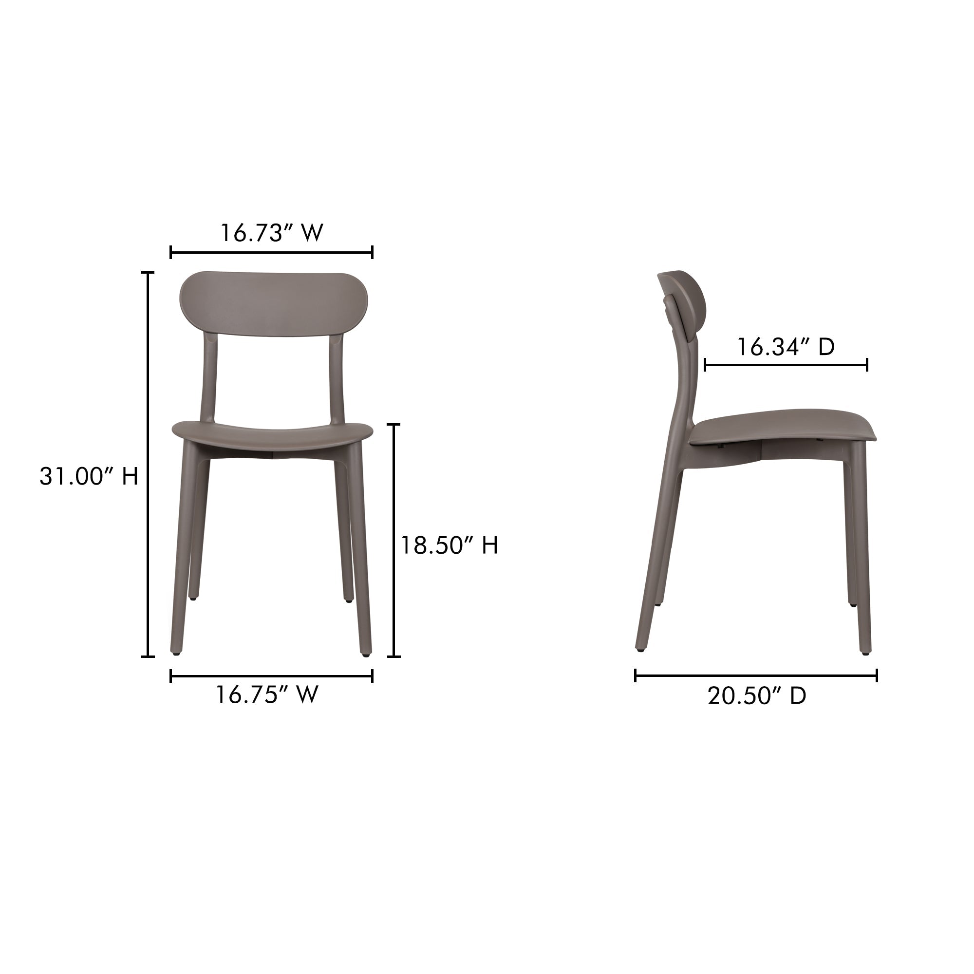 Kent Outdoor Dining Chair Set Of 2 Moes Home Collection Mhc Qx 1017 02 21