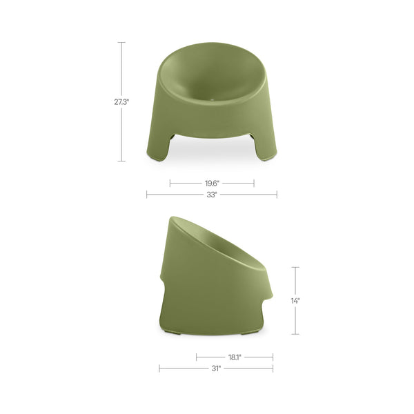 Nolla Outdoor Accent Chair Set of 2