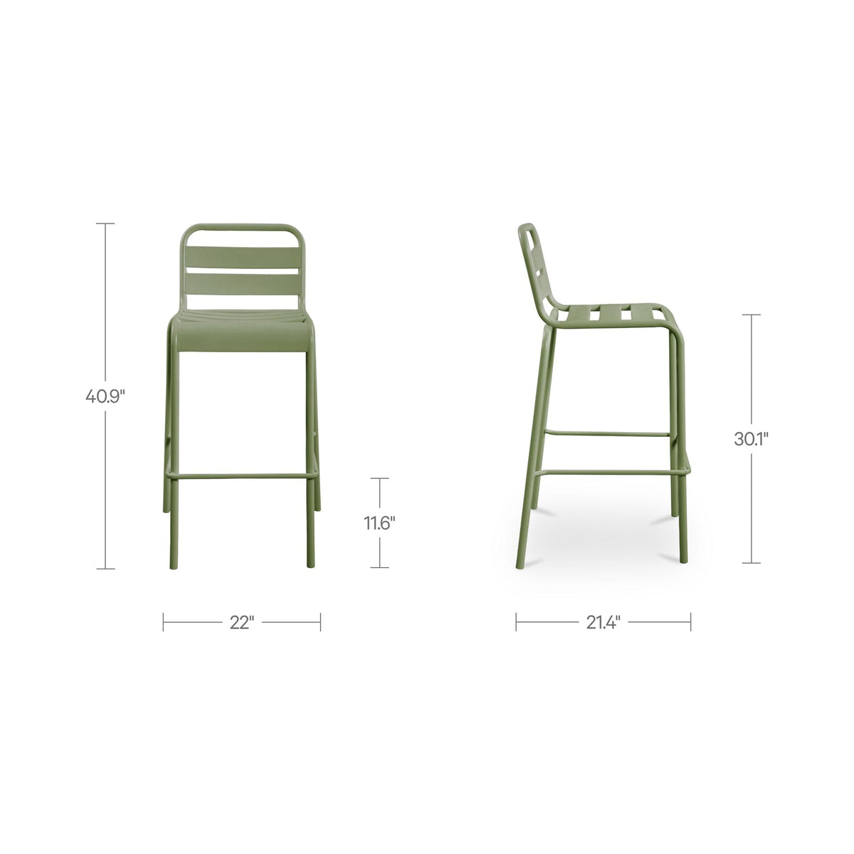 Kade Outdoor Bar Stool Set of 2
